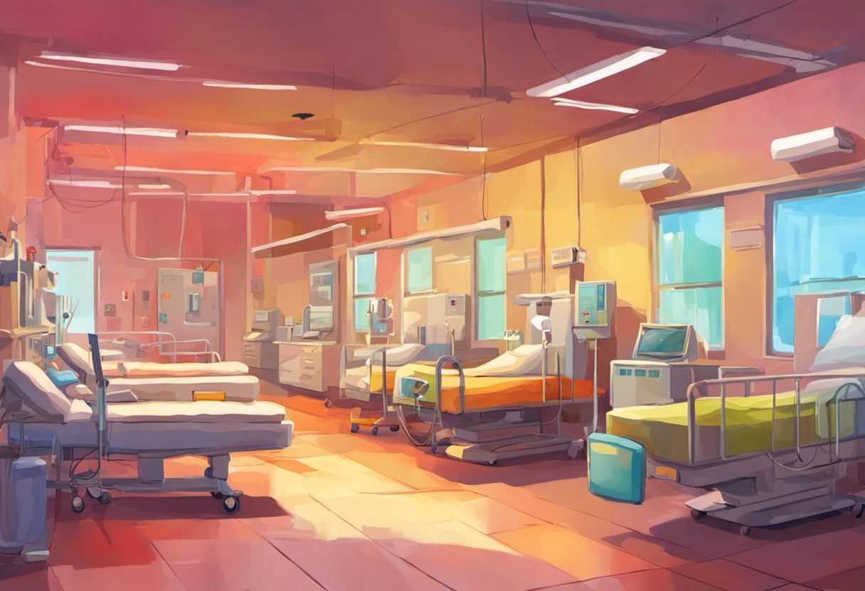 Hôpital numérique coloré avec une alimentation électrique fiable