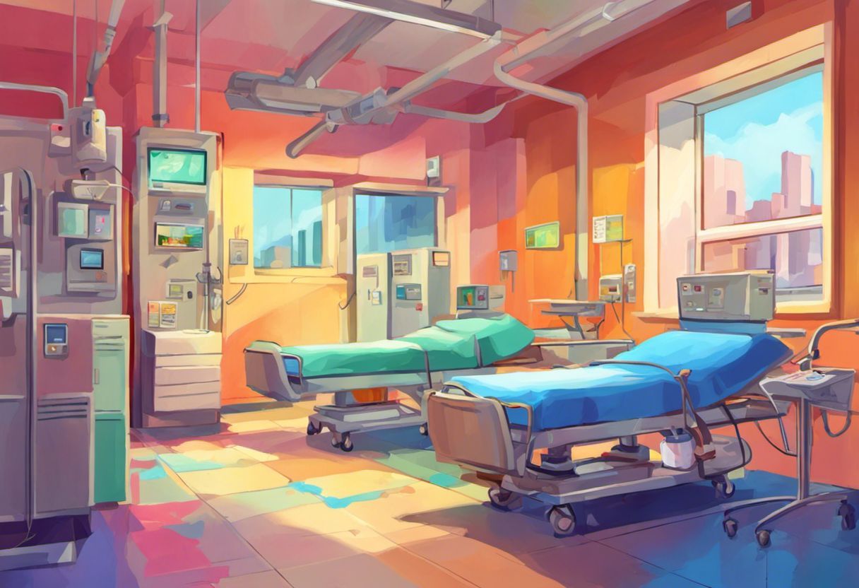 Hôpital doté d'une source d'alimentation fiable, peinture numérique colorée